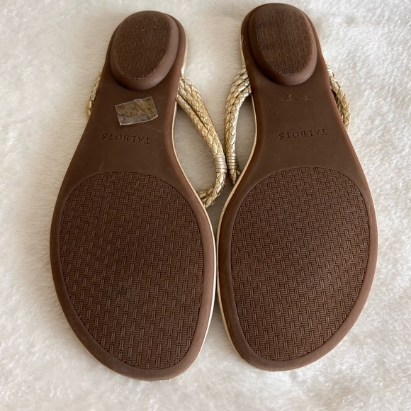 Talbot’s braided gold leather thong sandals - Picture 3 of 3